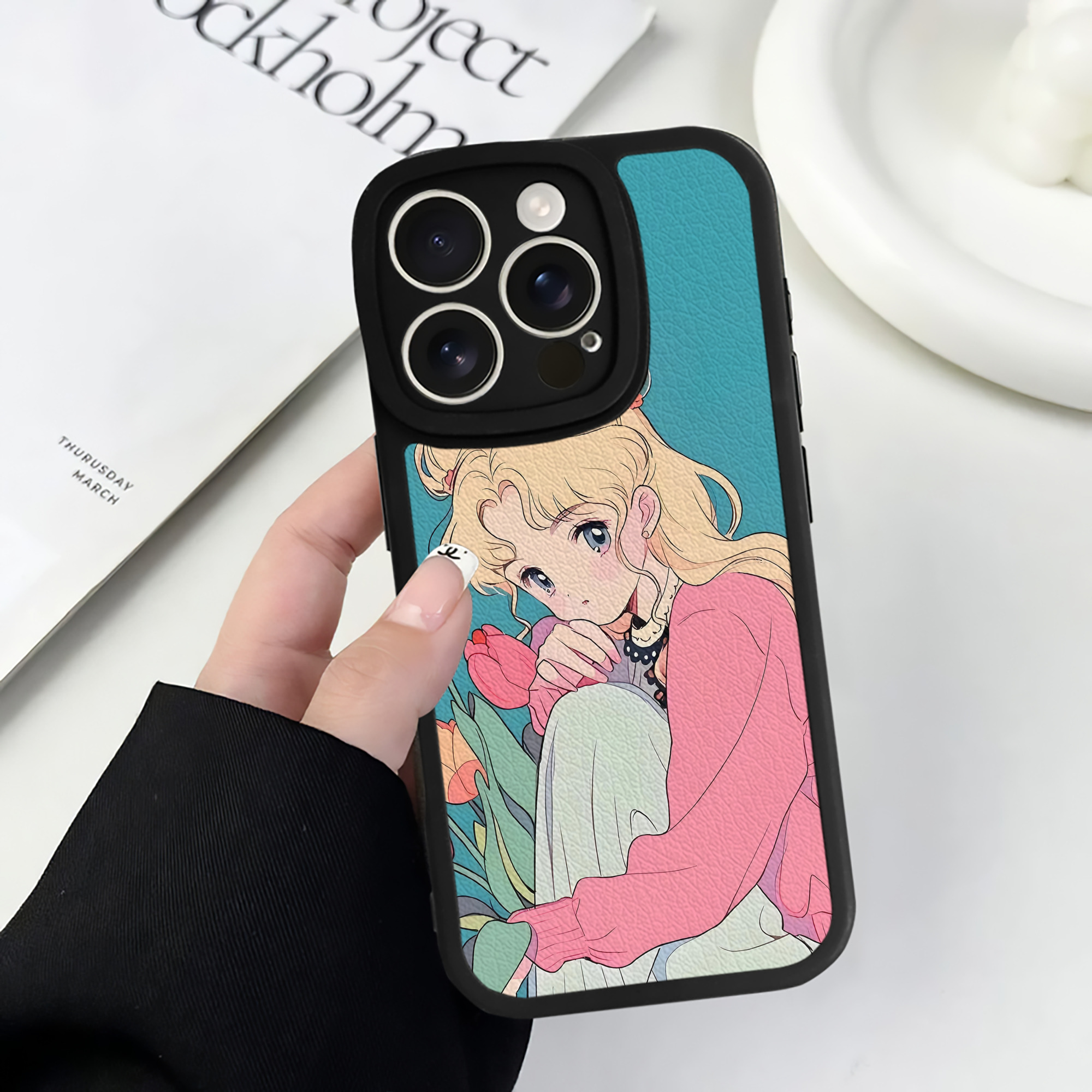 （画像用） 美少女戦士セーラームーン Sailor Moon 【iPhone 16シリーズ対応】シリコンスマホケース（レザー調） 材質：シリコン